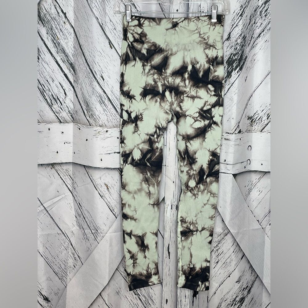 Mono B Ribbed Tie-dye Leggings L